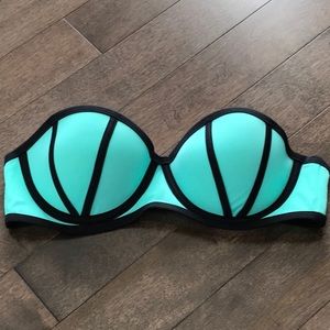 PINK Victoria’s Secret Push-up Bandeau Turquoise